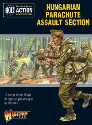 Hungarian Paratrooper Miniatures for WWII: Detailed 28mm figures for immersive tabletop gaming.