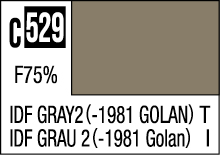 Muted grayish-brown IDF Gray 2 color swatch for military uniform specifications.