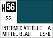 Vibrant Intermediate Blue H56 paint swatch for artists and hobbyists with international appeal.