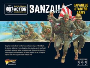 Japanese WWII Starter Army Set for Bolt Action featuring dynamic soldiers in combat.