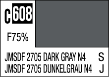 JMSDF Dark Gray C608 color swatch for military and design applications, 75% opacity.