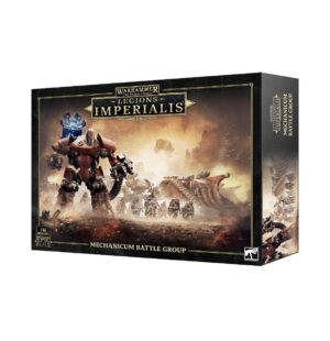 Warhammer Legions Imperialis box art features epic miniatures and a dramatic battlefield setting.