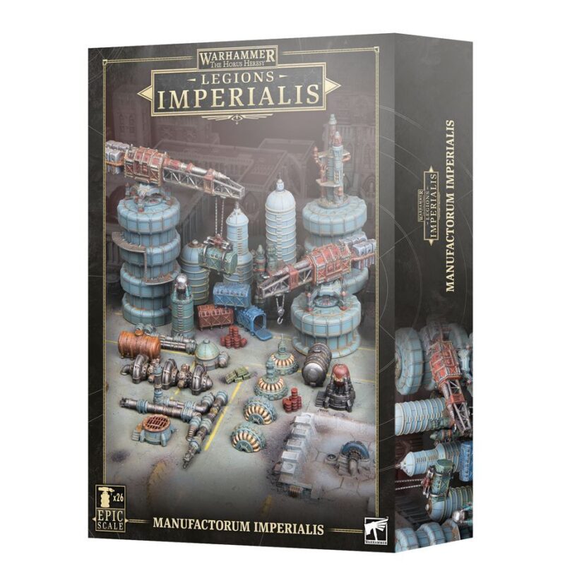 Warhammer 40K Legions Imperialis box set: Intricate miniatures and industrial design for collectors and gamers.