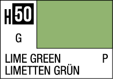 Vibrant lime green color swatch H50 for design and decor applications.