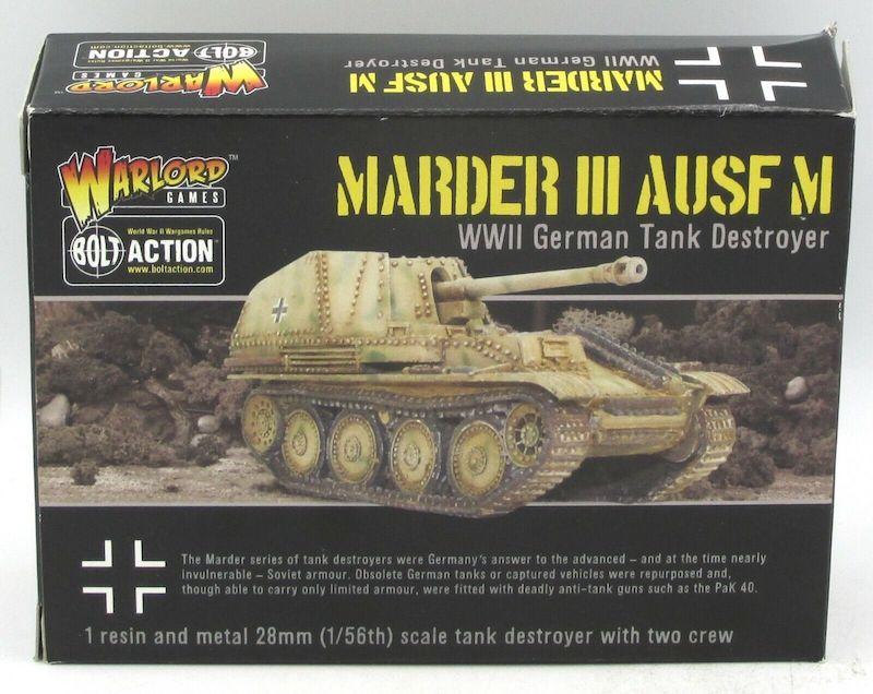 Marder III Ausf. M Tank Destroyer model kit by Warlord Games, highlighting historical accuracy and detail.