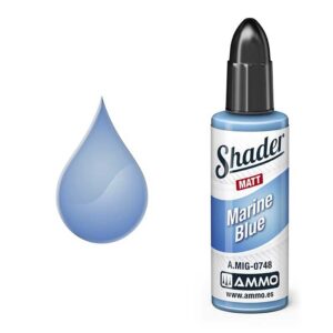 Marine Blue Shader Paint by Ammo, perfect for enhancing textures in modeling and crafting projects.