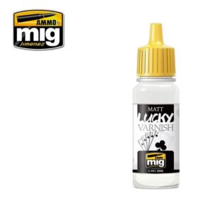 Ammo by Mig Jimenez Matt Lucky Varnish for a perfect finish on your modeling projects.