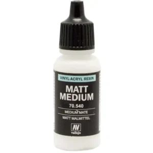 Vallejo Matt Medium for artists: versatile, professional-grade finish for various creative projects.
