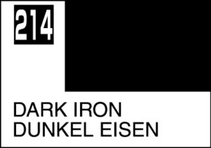 Bold black and white design featuring 214, DARK IRON, and DUNKEL EISEN.