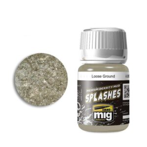 Ammo by Mig Medium Density Mud paint adds realistic splashes for dioramas and modeling projects.