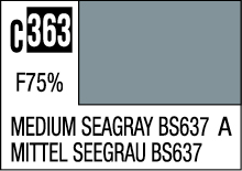 Medium Seagray C363 color sample, showing soft gray with blue undertones for design applications.