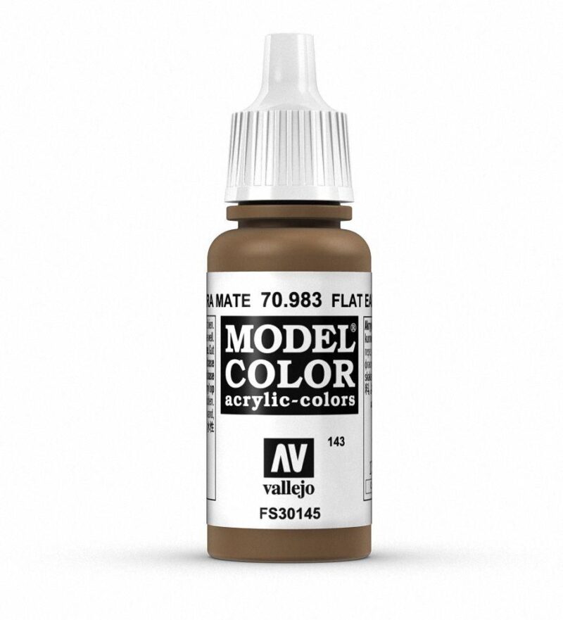 Vallejo Model Color 70.983 Flat Brown Paint for realistic miniature and model detailing.