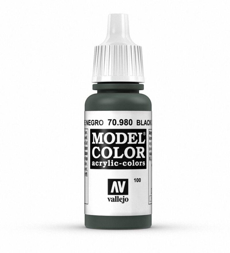Vallejo Model Color 70.980 Black Acrylic Paint for precise model painting.