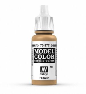 Vallejo Model Color acrylic paint in Desert shade 70.977 for realistic model painting.