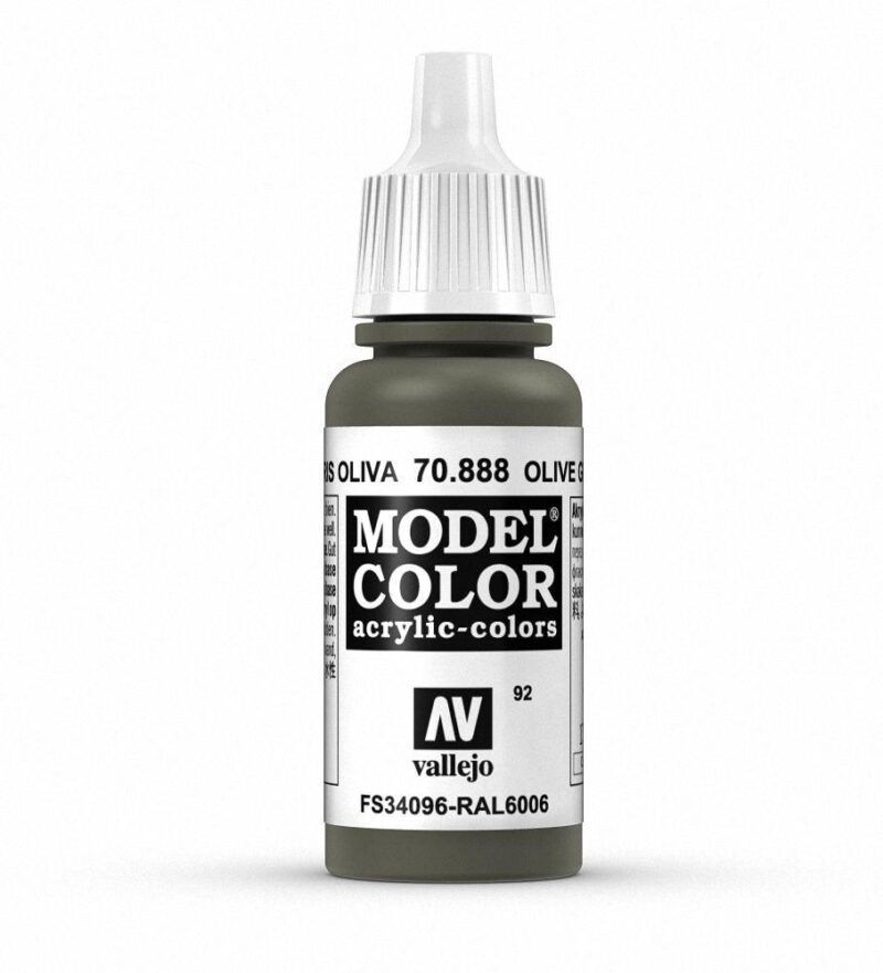 Model Color Olive Acrylic Paint 70.888 for realistic model painting effects.