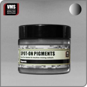 Spot-On Pigments: premium gray model paint for artists and hobbyists by Vantage Modelling Solutions.