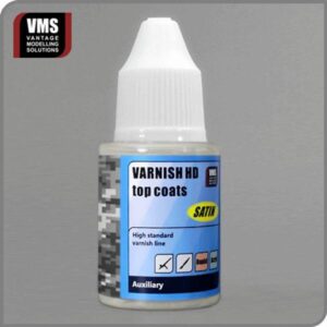High-quality satin varnish for models, ideal for professional detailing and finishes.