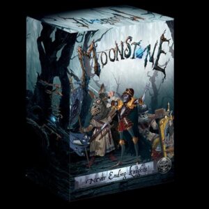 Moonstone: A Dark Fantasy Adventure with mystical characters and a captivating, eerie landscape.