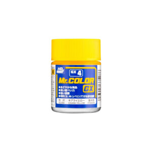 Vibrant Mr. Color GX paint jar, perfect for modeling and detailing projects.