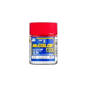 Mr. COLOR GX-3 paint jar: vibrant modeling paint with easy-access design and clear labeling.