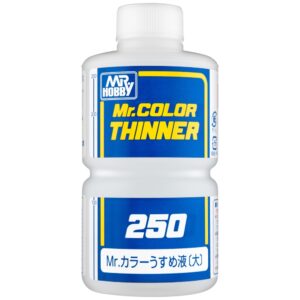 Mr. Color Thinner 250ml – Ideal for model painting and crafting with vibrant, clear design.
