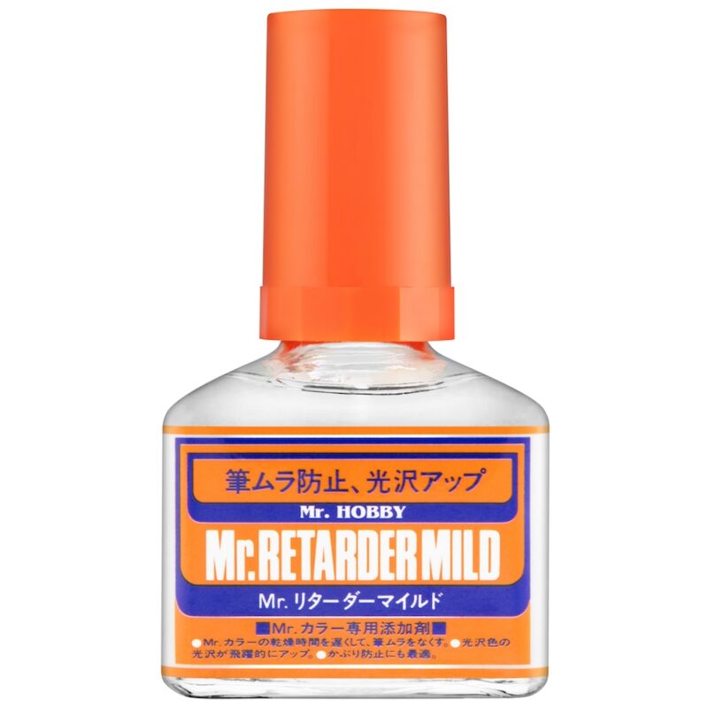Mr. Hobby Retarder Mild—enhances acrylic paint flow and slows drying time for model painting.
