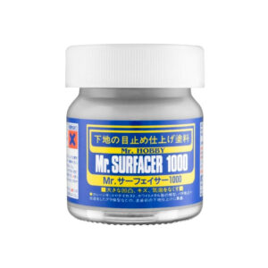 Mr. Surfacer 1000 primer for smooth finish in scale modeling and detailing.