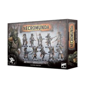Ash Wastes Nomads Miniatures for Necromunda: detailed warrior figures in vibrant, post-apocalyptic packaging.