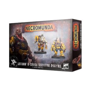 Necromunda: Jotunn H-Grade Servitors set features dynamic miniatures in a dystopian sci-fi setting.