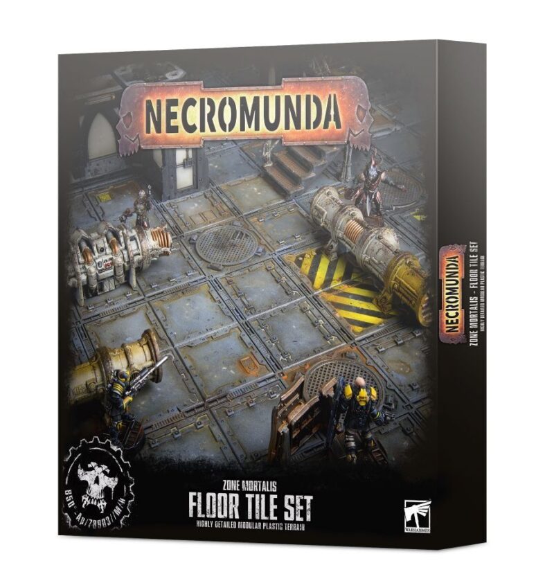 Necromunda Floor Tile Set: Customize immersive, industrial tabletop gaming environments with detailed tiles.