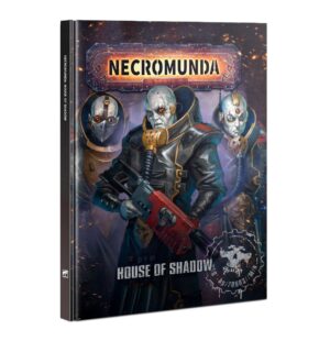Cover of NECROMUNDA: SHADOWS OF THE UNDERWORLD featuring dark characters and cosmic backdrop.
