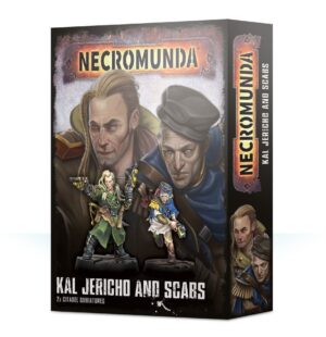 Kal Jerico and Scabs miniatures for Necromunda tabletop game in a dark, detailed design.