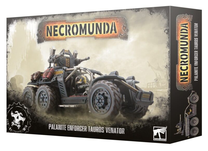 Necromunda Tauros Venator model kit: rugged vehicle with detailed design and combat features.