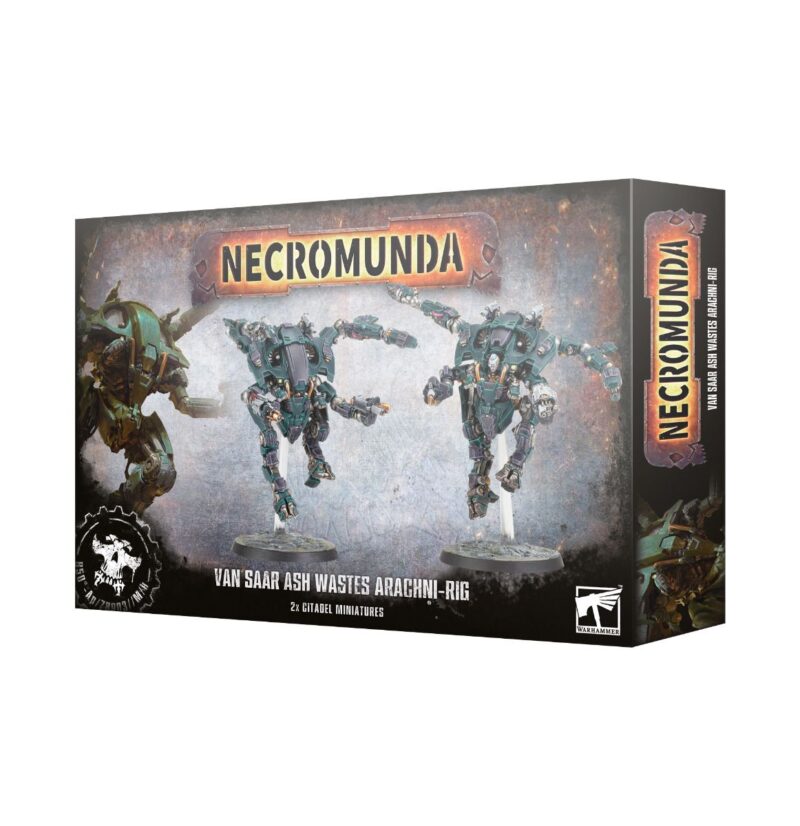 Necromunda Van Saar Ash Wastes Expansion featuring detailed miniatures in a dark industrial setting.