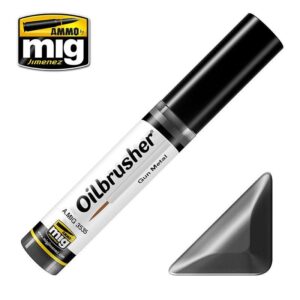 Oilbrusher Gun Metal Paint Marker for detailed model painting and realism enhancement.