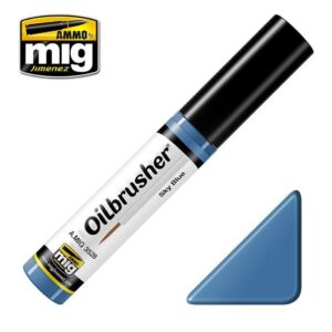Sky Blue Oilbrusher by AMMO, perfect for model painting and creative projects.
