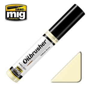 Oilbrusher Yellow Paint by Ammo: Versatile tool for easy model detailing and creative painting.
