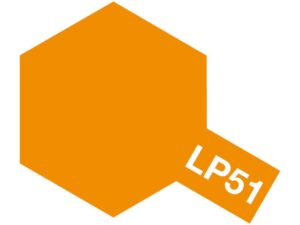 Vibrant orange hexagon with label LP51, ideal for color identification in creative industries.