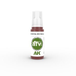 Sleek red-brown craft paint bottle with precise nozzle for easy application and secure storage.