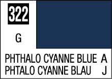 Phthalo Cyanne Blue Color Swatch 322: Rich dark blue with green undertones for artists and designers.