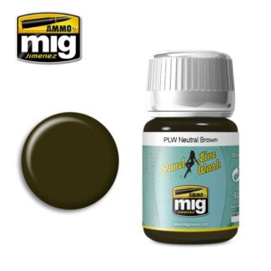 Ammo by Mig Jimenez PLW Neutral Brown paint enhances scale models with rich, glossy detail.