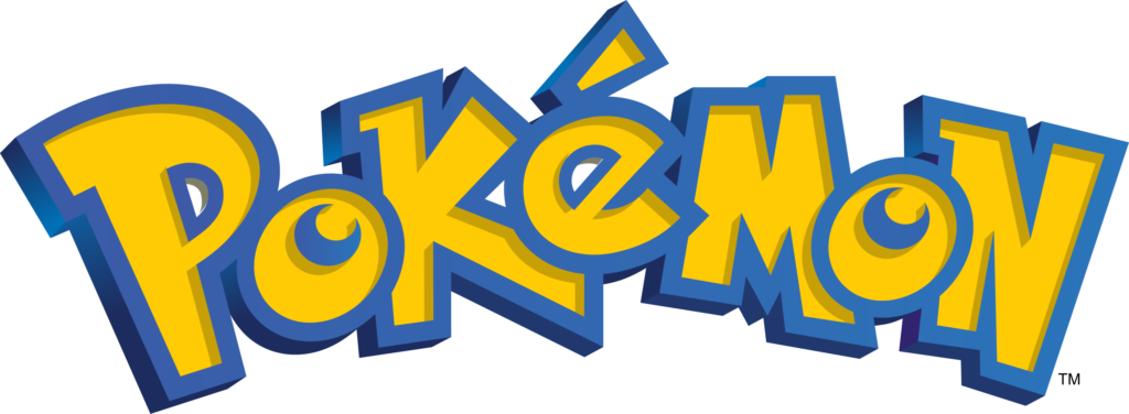Iconic Pokémon logo: bold yellow letters with blue accents invite adventure and exploration.