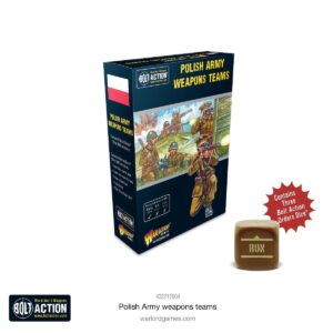 Polish Army Weapons Teams box set for Bolt Action with detailed soldier artwork and accessories.