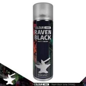 Sleek Raven Black Matt Finish Spray Paint for creative projects by Colour Forge.