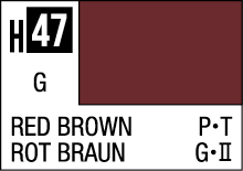Rich reddish-brown color swatch labeled Red Brown for design and art applications.