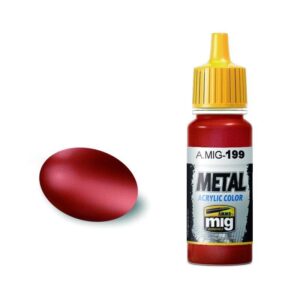 Glossy red egg paired with A.MIG-199 acrylic paint, showcasing artistry and decor harmony.