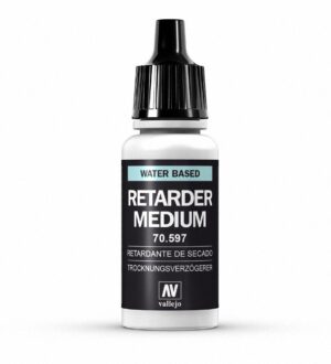 Vallejo Retarder Medium: extend drying time for water-based paints with precision dispensing.