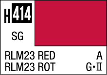 Vibrant RLM23 Red color swatch with bilingual label for precise identification and design applications.