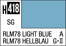 RLM78 Light Blue H418 swatch, a versatile soothing hue for design and modeling projects.