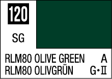 RLM80 Olive Green color swatch: versatile deep green for design and modeling applications.